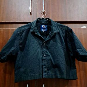 Black Button-Down Shirt