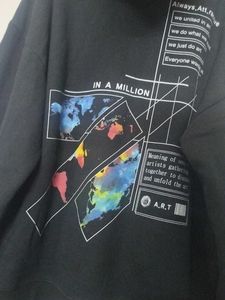 Unique Hoodie With Back Print Size L To Xl