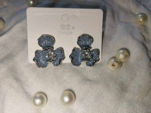 Blue Flower Earrings