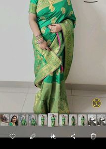 Banarsi Green Silk Saree