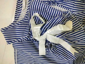 Ruffled Blue Dress With Bow Design 💙🎀