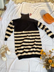 Striped Turtleneck Dress
