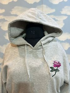 Rose Embroidered Hoodie