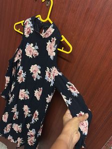 Floral Cold Shoulder Dress