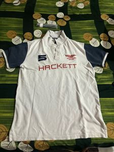 White and Navy Athletic TShirt