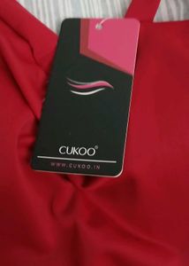 Red Ruffled Halter Swim Dress - XL Size