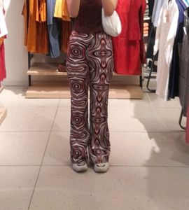Combo Of Brown And Orange Printed Trouser