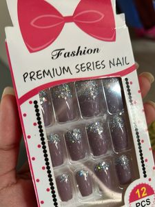 Purple false nails