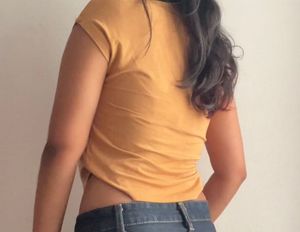 Nuon by Westside Yellow Solid Crop Top