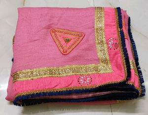 💓😍New Beautiful Pink Saree💓😍