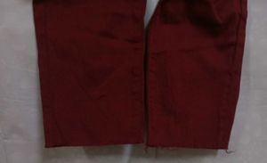 Collarless V Style Maroon  Shirt With Pant