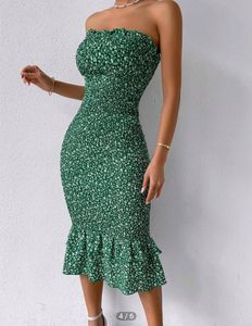 Ruffled Tube Bodycon Dress