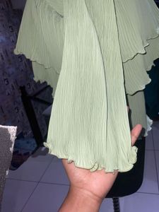Ruffled Green Dress