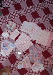 The AutoStory Paper Aesthetic Scrapbook Kit, Junk/Daily Journal Scrapbooking Supplies Stationery, A6 Grid Notebook, Diy Journaling Craft Gift For Teen Girls, Boys, Kids, Women (My Sweetheart), Pink
