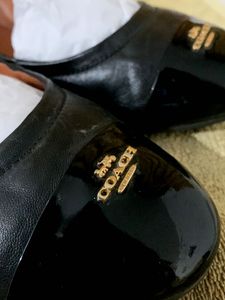 Coach Bellies Black With Golden Logo