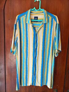 REXX Life Striped Button Up