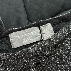 Silver Metallic V-Neck Tank Top