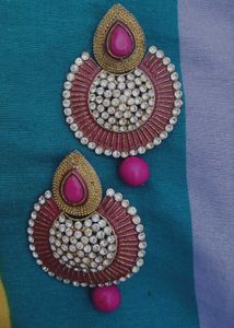 Beautiful Pink & Gold Earrings