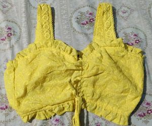 Embroidery yellow bralette Tops