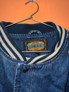 Vintage Denim Varsity Jacket