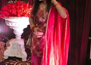 Pink Printed Salwar Suit