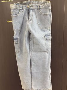 Light Wash Cargo Jeans