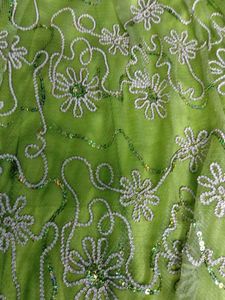 Green Embroidered Skirt