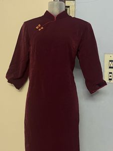 Korean Pintrest Marron High Neck One Piece