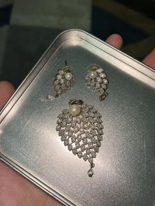 A Set Of Gold Coated Dollar & Earrings