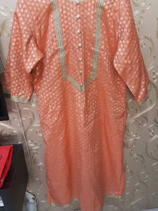 Embroidered Kurta Golden Touch With Double Liner