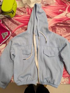 Cute Blue Zip-Up Hoodie