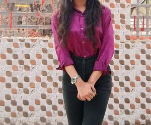 Purple Satin Button-Down Shirt