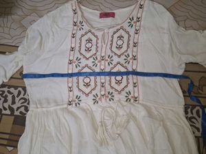 White Frock Kurta