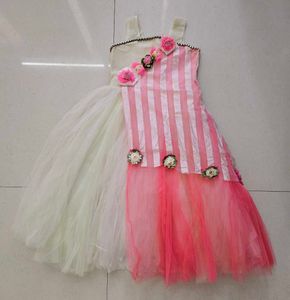 Beautiful Assymetric Party Wear Frock For Girlkids