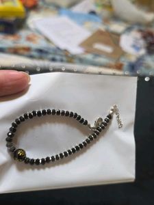 Nazariya Black Beads Silver Bracelet
