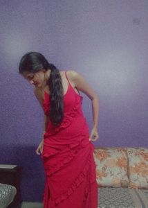 side slit dress With Ruffle Details ( NewMe)