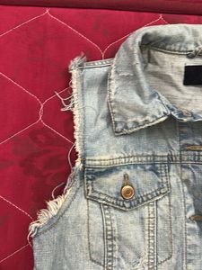 Vintage Washed Blue Denim Vest