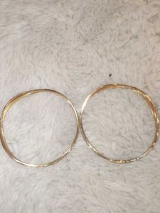 Gold Tone Bangles (Set of 2)