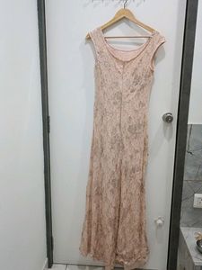 Elegant Aesthetic Pinterest Peach Shimmery Dress