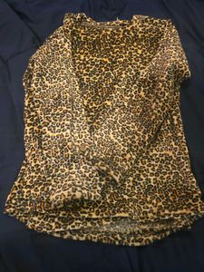 Animal Print Long Sleeve Top
