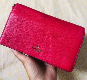 Authentic 💯 Coach Red Crossbody