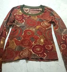 y2k unique boho, earthy longsleeve top