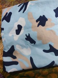 Camo Print Ruffle Top