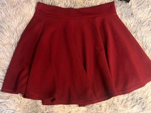 Red skater Skirt
