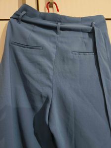 H&amp;M blue straight trousers