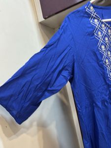 Blue Embroidered Kurta