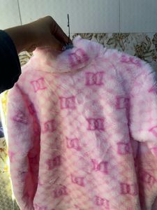 Pink Fuzzy Zip-Up Jacket