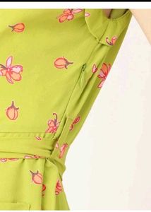 Korean Pinteresty Floral Green Dress