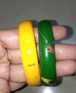 Yellow Green Kada Good Condition Bangles