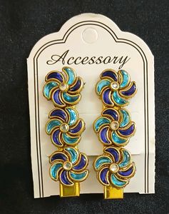 Kundan Stones Hair Clips For Kids